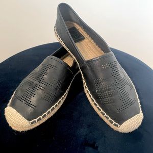 Tory Burch Leather Perforated Espadrilles